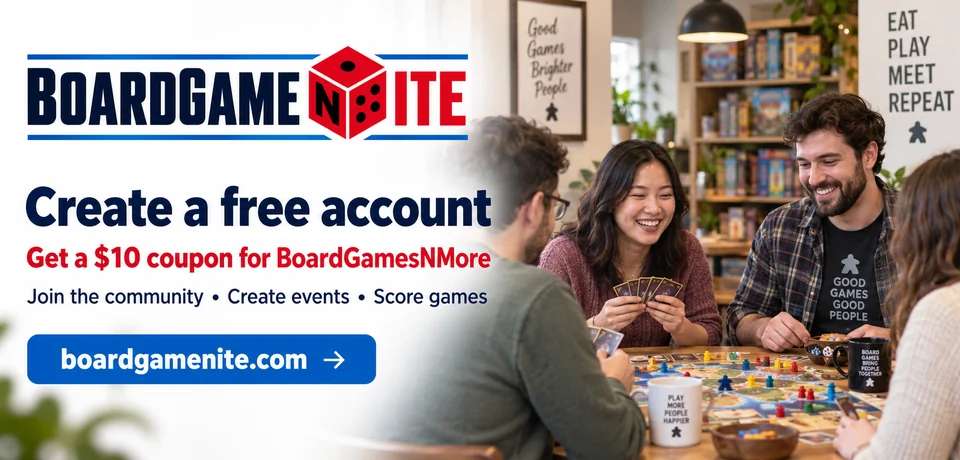 Register and get $10 for BoardGamesNMore